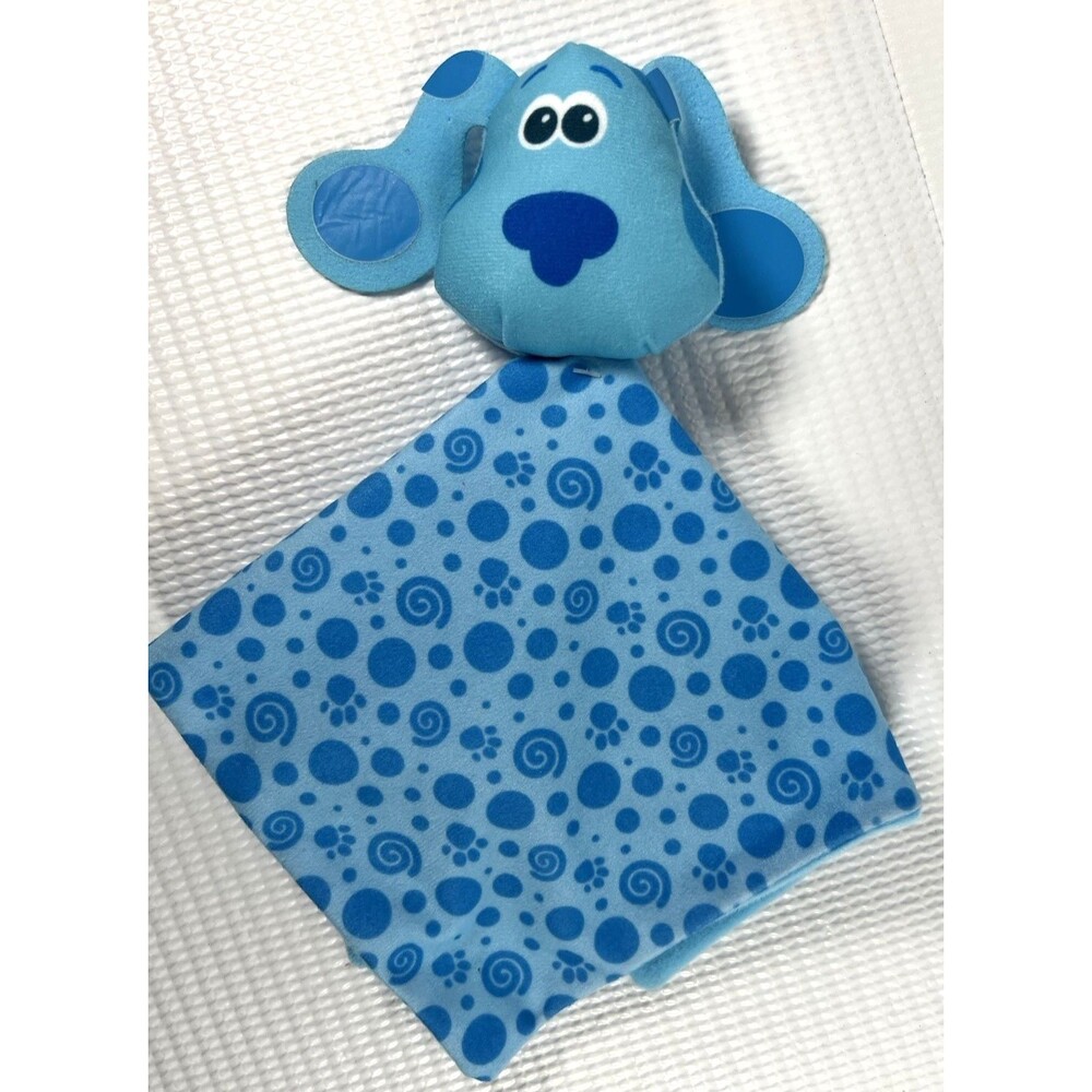 Blue's Clues Plush Baby Toy Security Blanket Lovey Puppy Dog Nickelodeon Blue